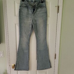 Women's Light Blue Flared Jeans